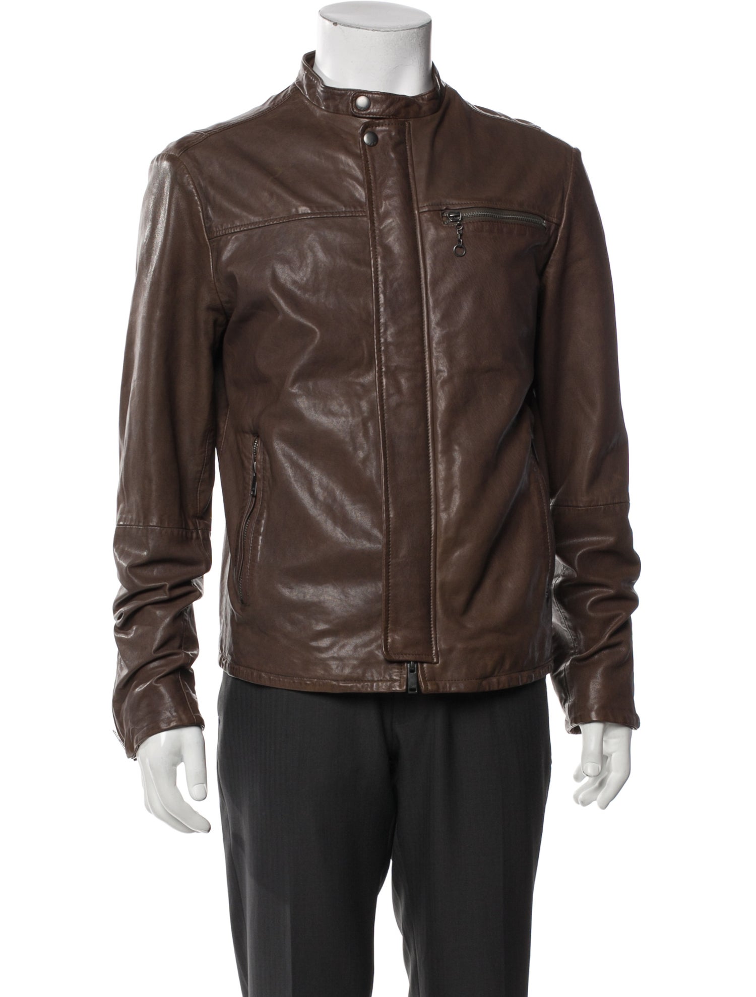 John Varvatos Leather Moto Jacket