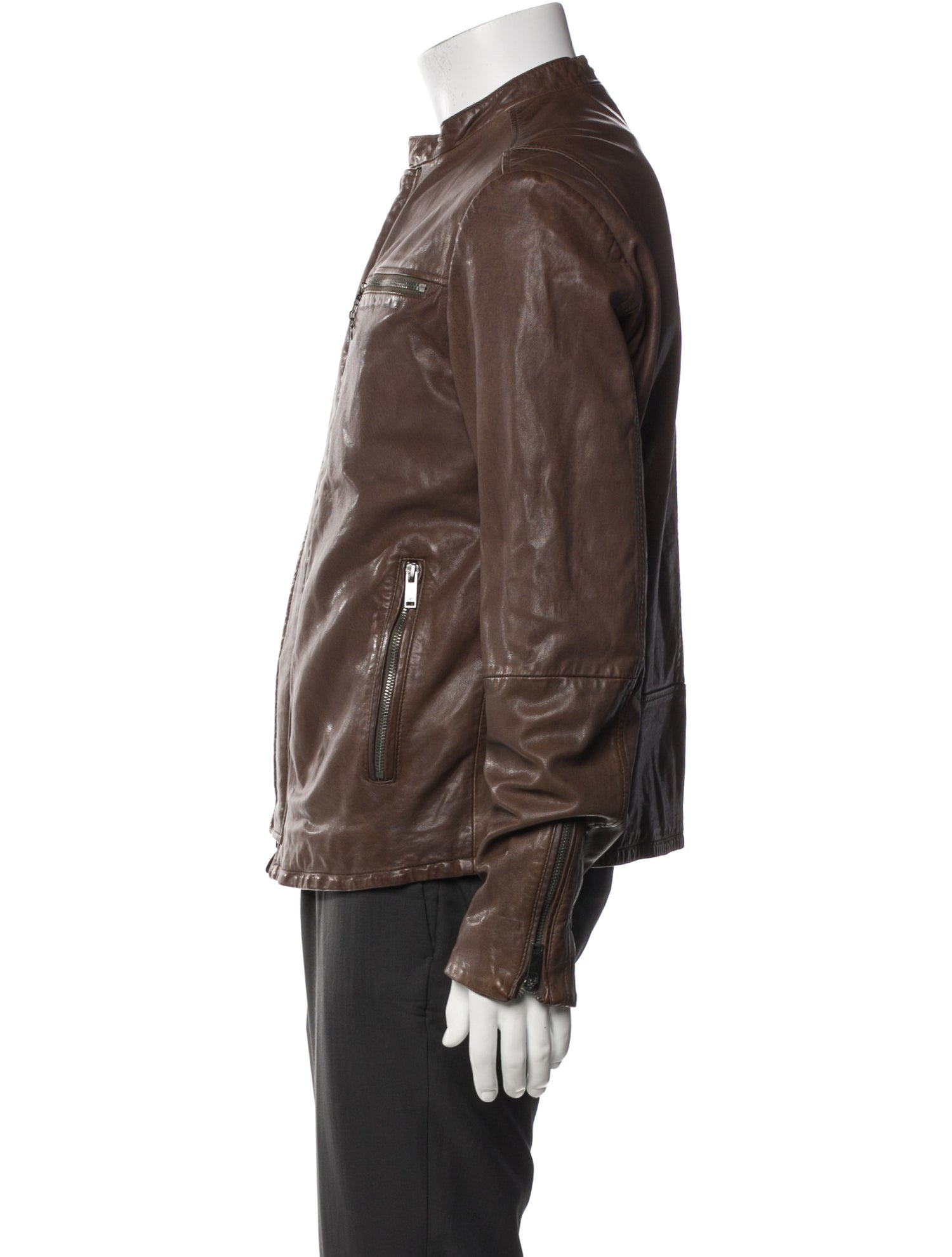 John Varvatos Leather Moto Jacket