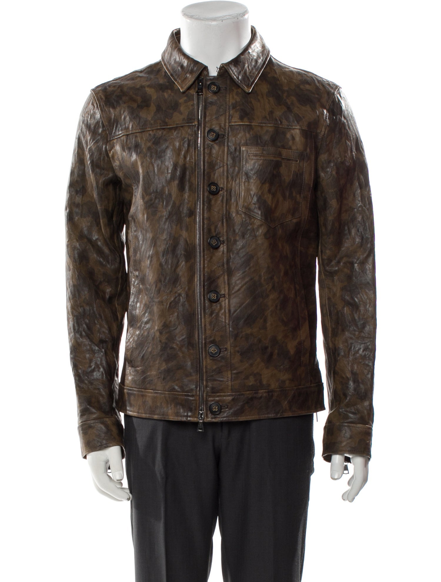 John Varvatos Printed Trucker Jacket w/ Tags