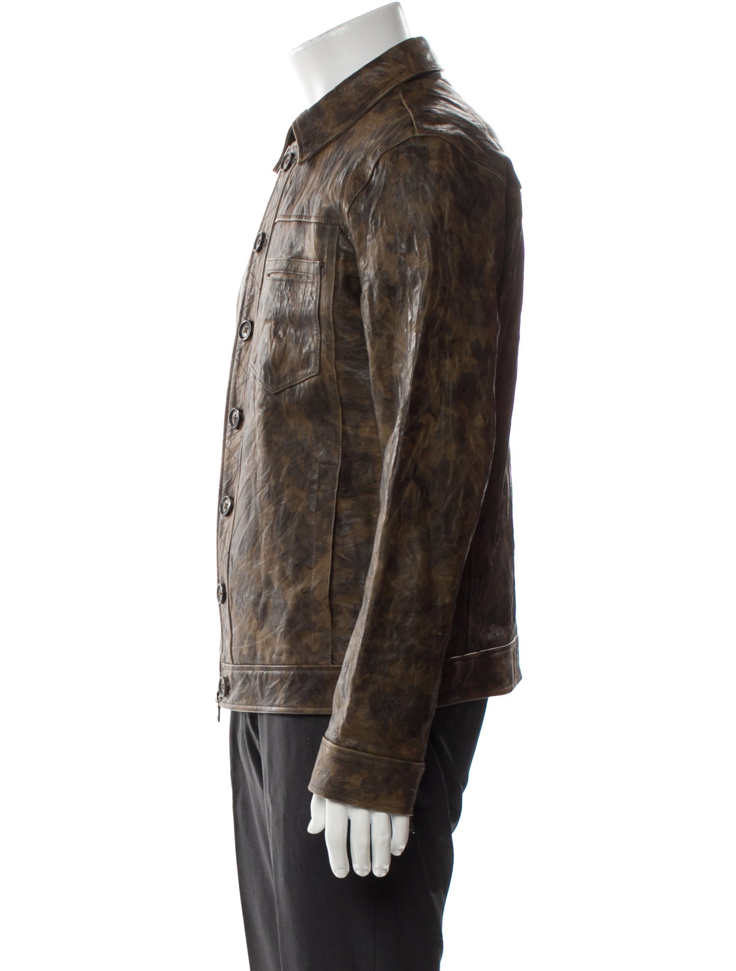 John Varvatos Printed Trucker Jacket w/ Tags