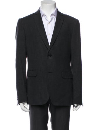 John Varvatos Plaid Print Peacoat