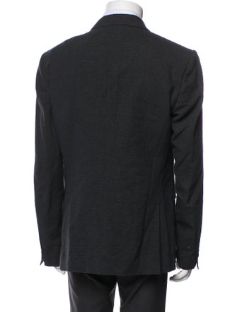 John Varvatos Plaid Print Peacoat