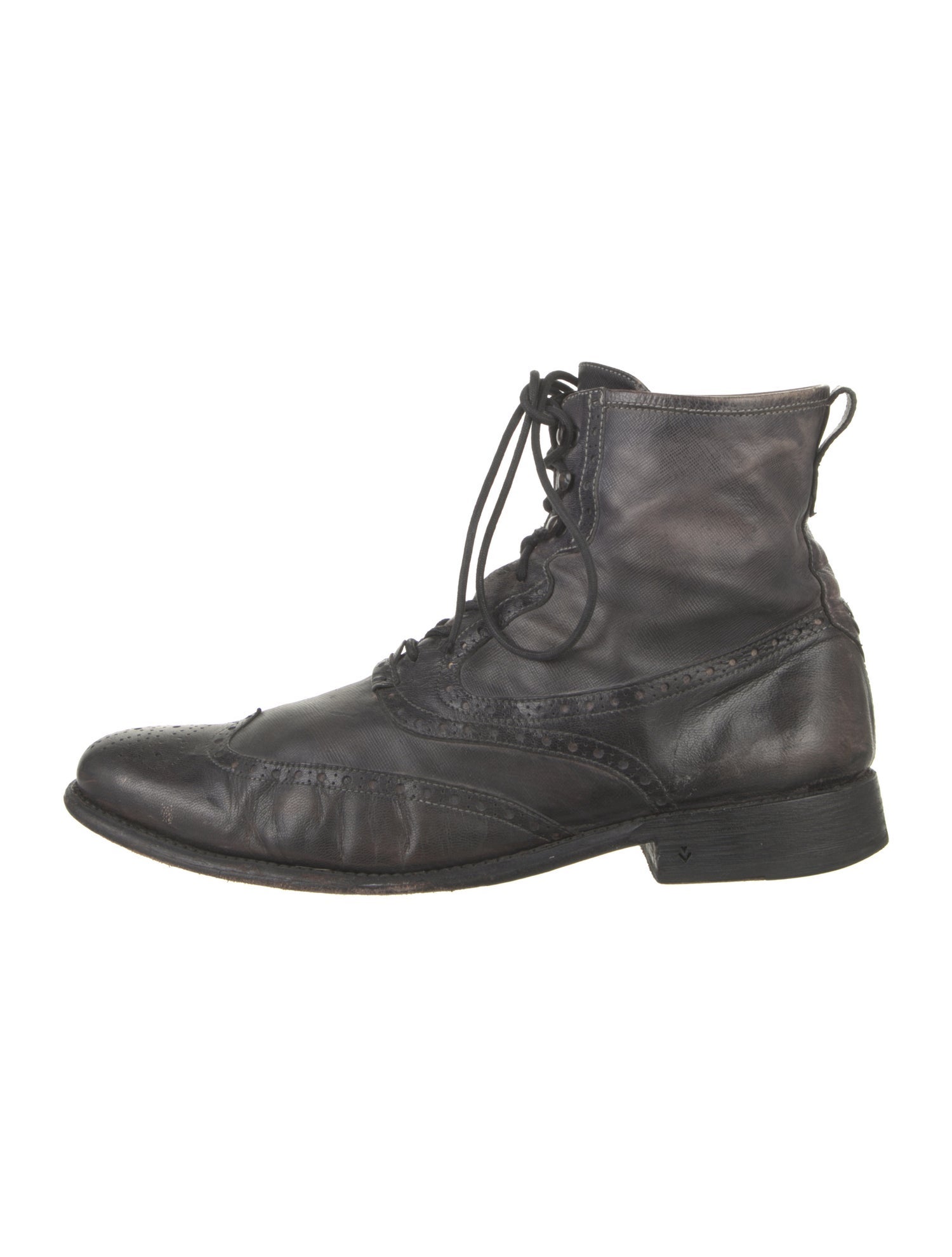 John Varvatos Leather Lace-Up Boots