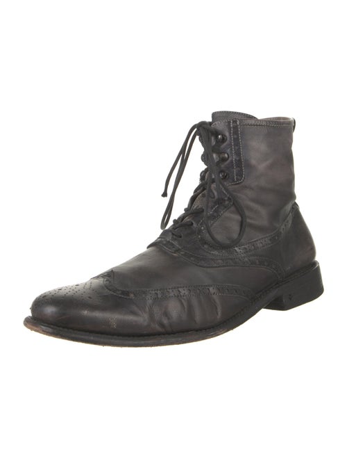 John Varvatos Leather Lace-Up Boots