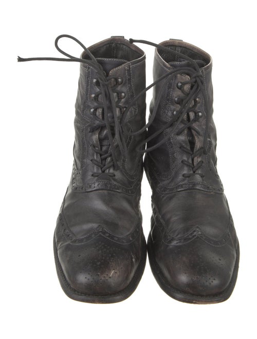 John Varvatos Leather Lace-Up Boots