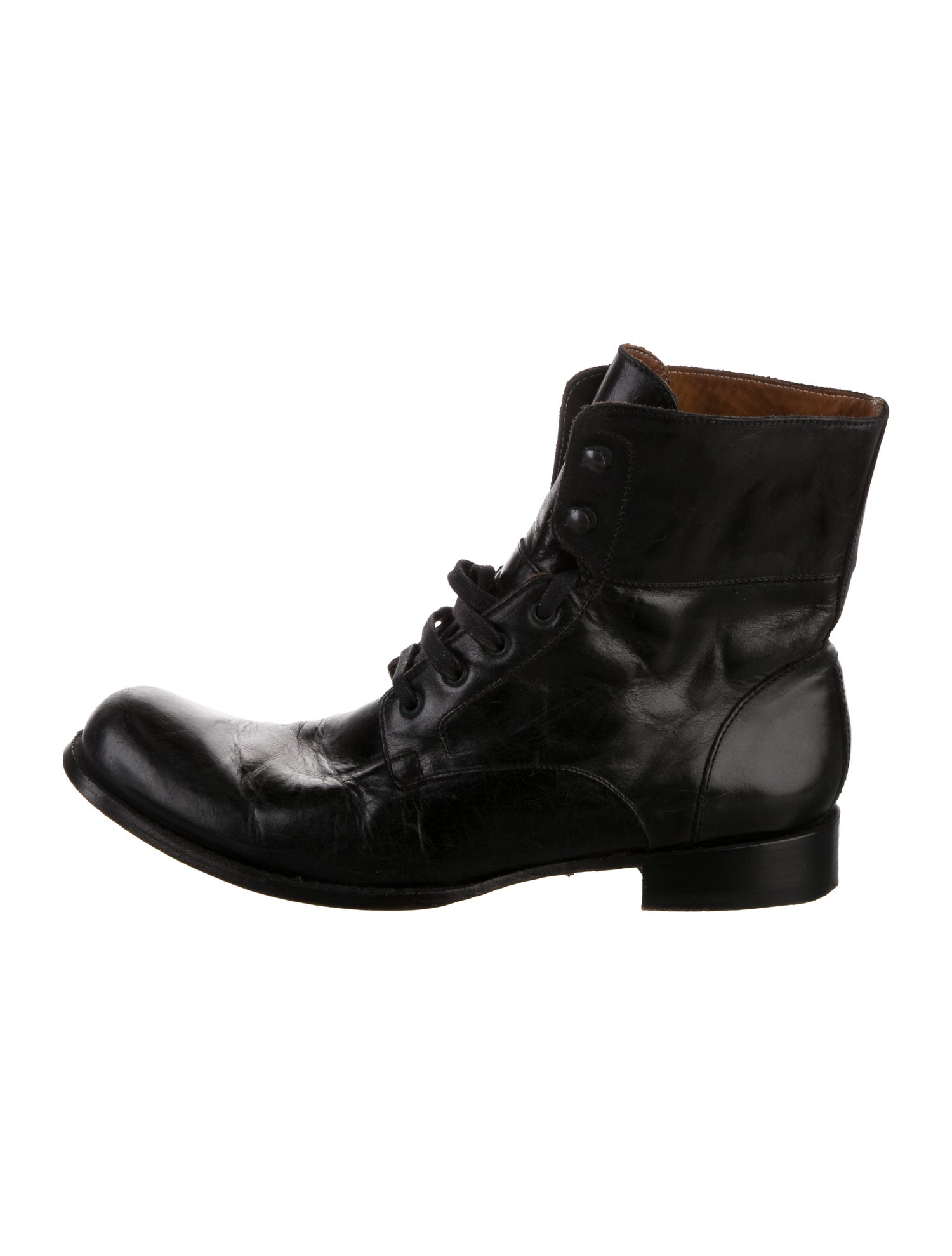 John Varvatos Leather Lace-Up Boots