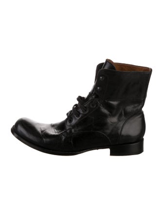 John Varvatos Leather Lace-Up Boots