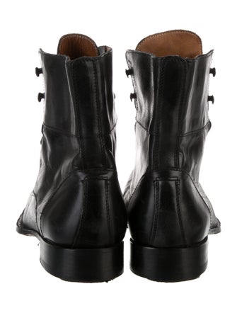 John Varvatos Leather Lace-Up Boots