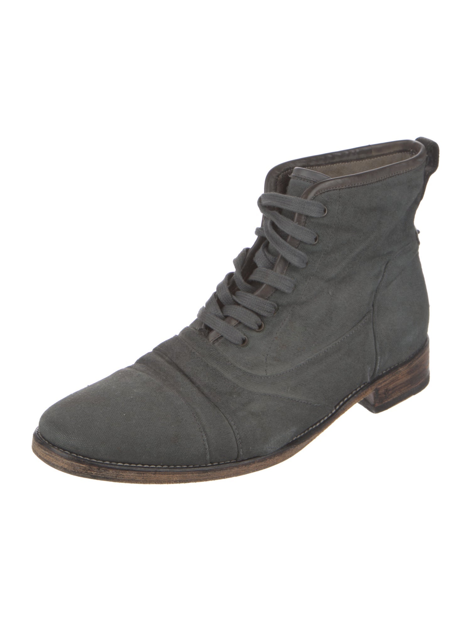 John Varvatos Canvas Lace-Up Boots