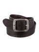John Varvatos Leather Lasercut Accents Waist Belt