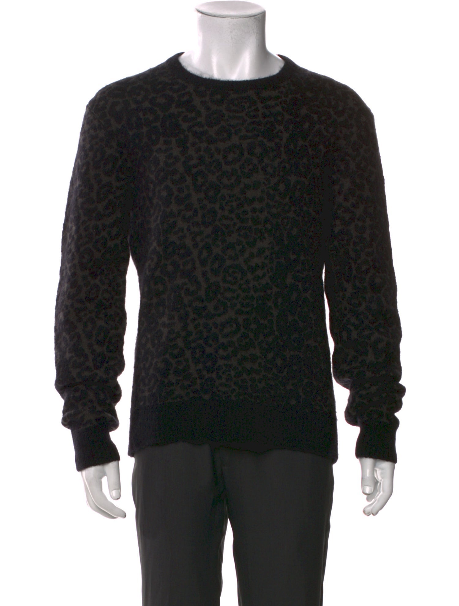 John Varvatos Animal Print Crew Neck Pullover