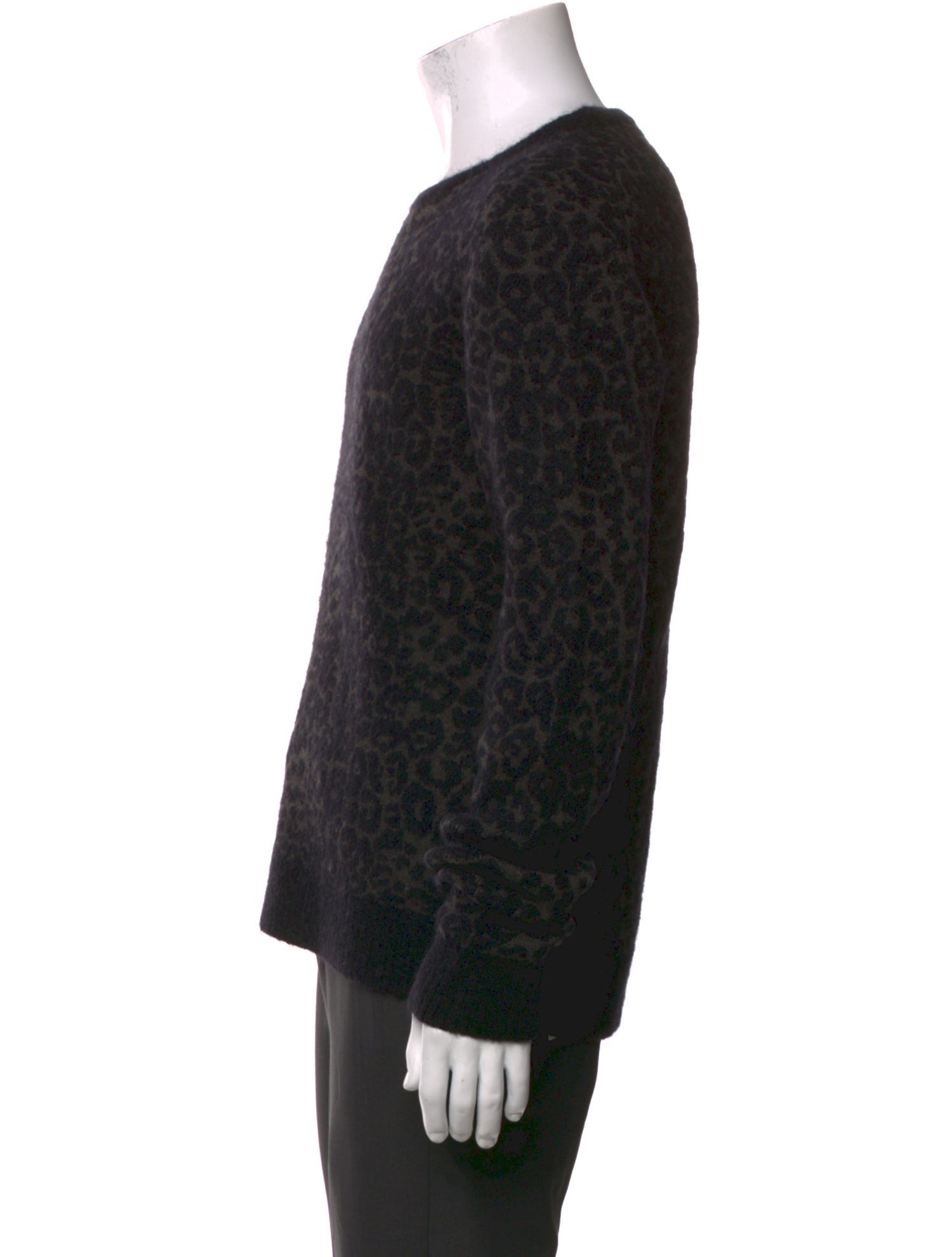 John Varvatos Animal Print Crew Neck Pullover