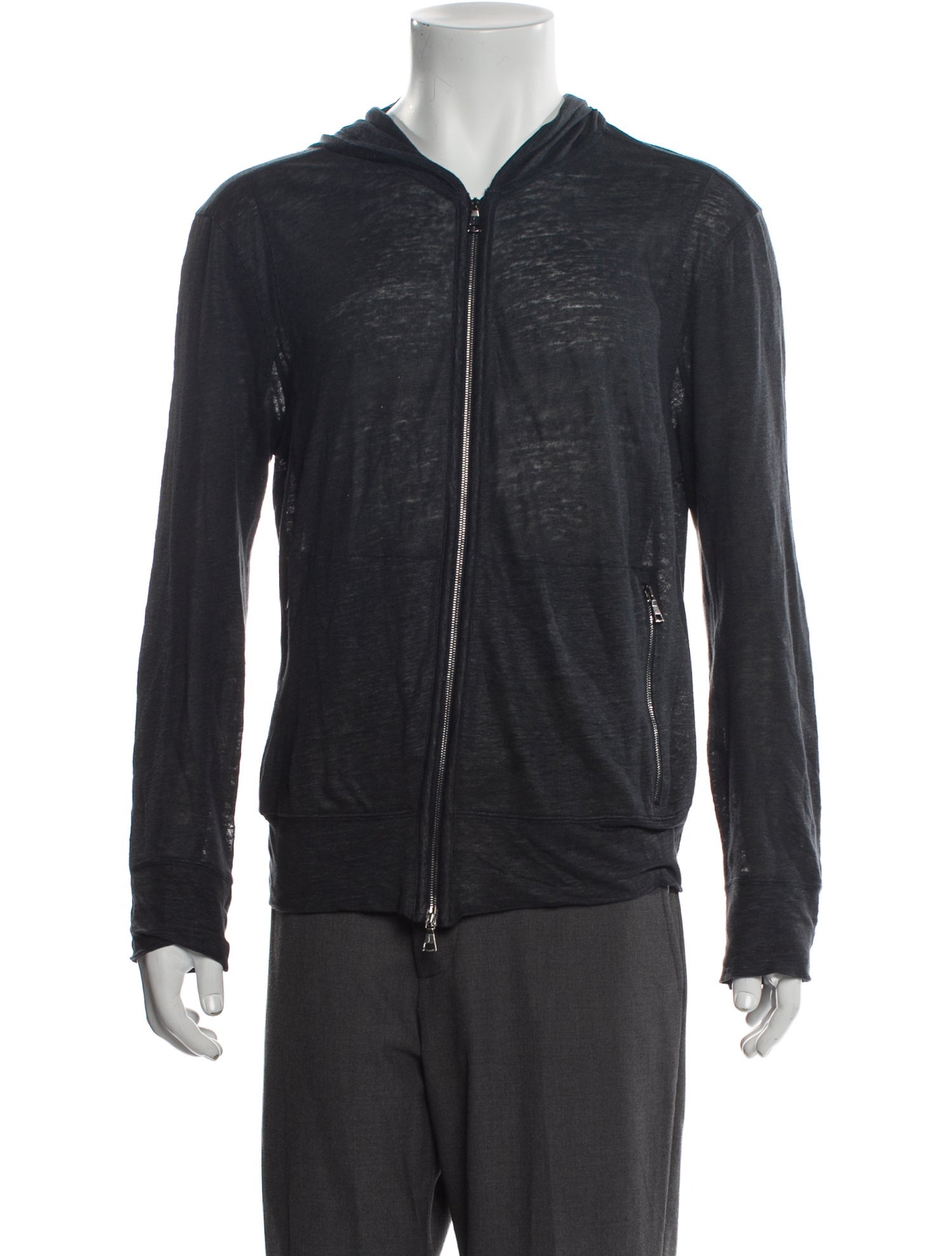 John Varvatos Linen Crew Neck Hoodie