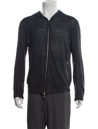 John Varvatos Linen Crew Neck Hoodie