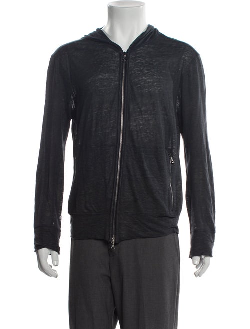 John Varvatos Linen Crew Neck Hoodie