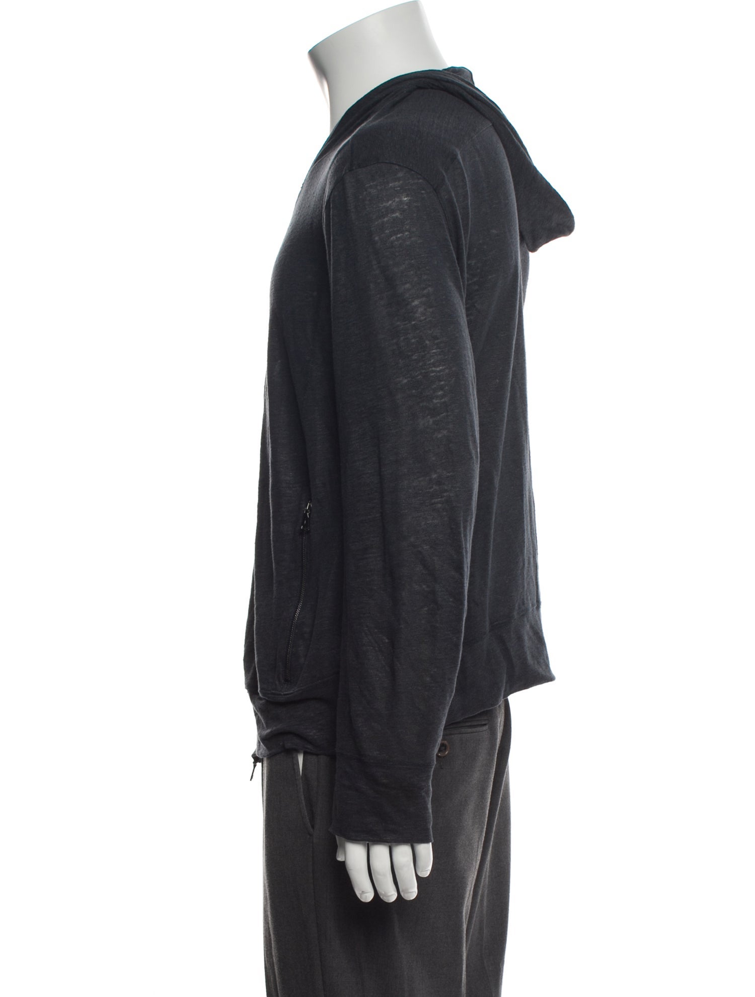 John Varvatos Linen Crew Neck Hoodie