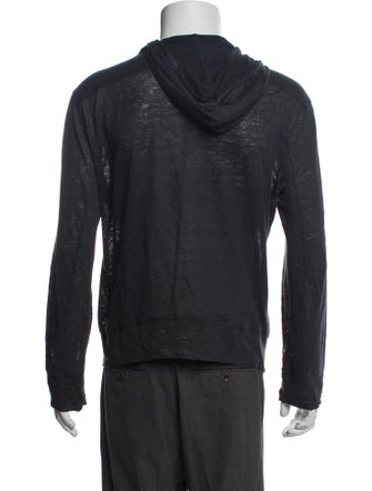 John Varvatos Linen Crew Neck Hoodie