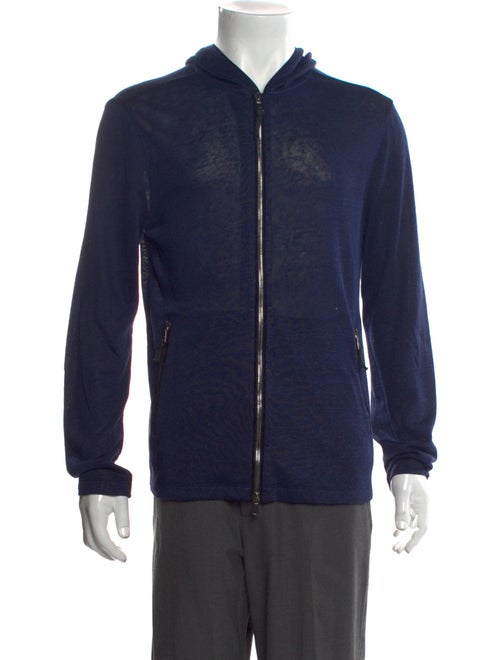 John Varvatos Linen Mock Neck Cardigan