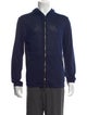 John Varvatos Linen Mock Neck Cardigan