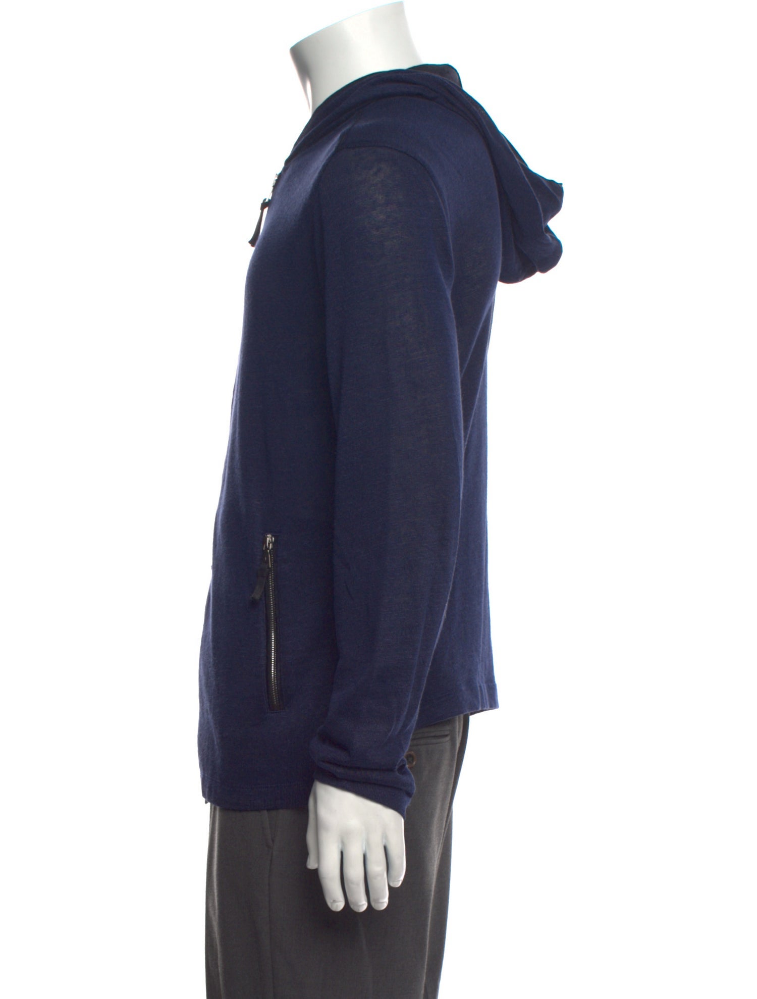 John Varvatos Linen Mock Neck Cardigan