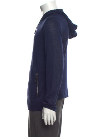 John Varvatos Linen Mock Neck Cardigan