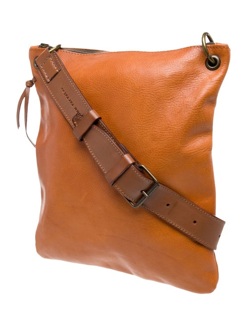 John Varvatos Leather Messenger Bag