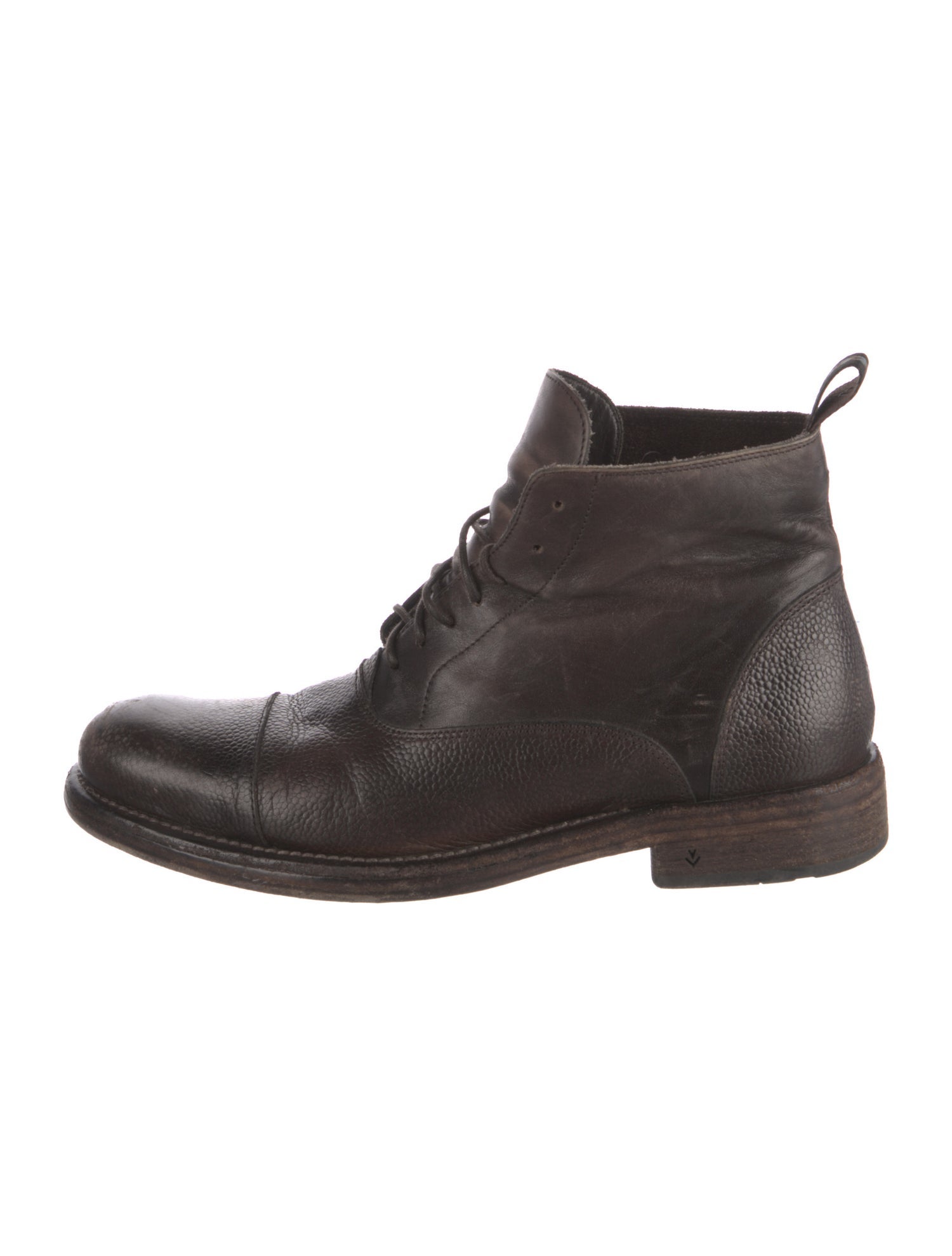 John Varvatos Leather Lace-Up Boots