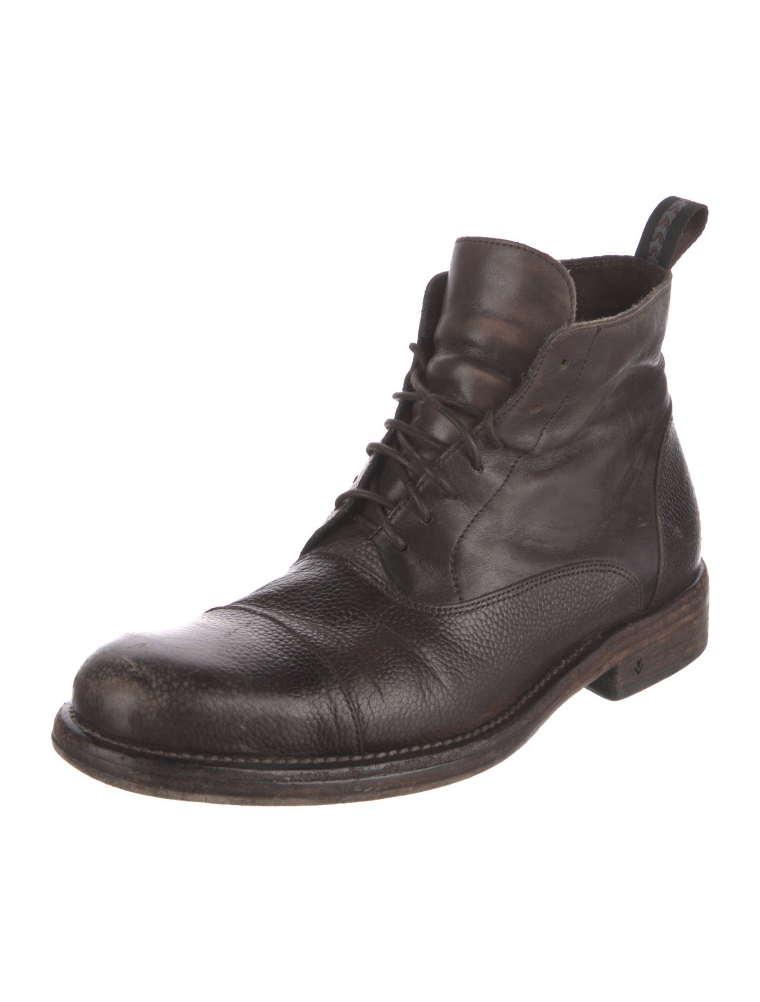 John Varvatos Leather Lace-Up Boots