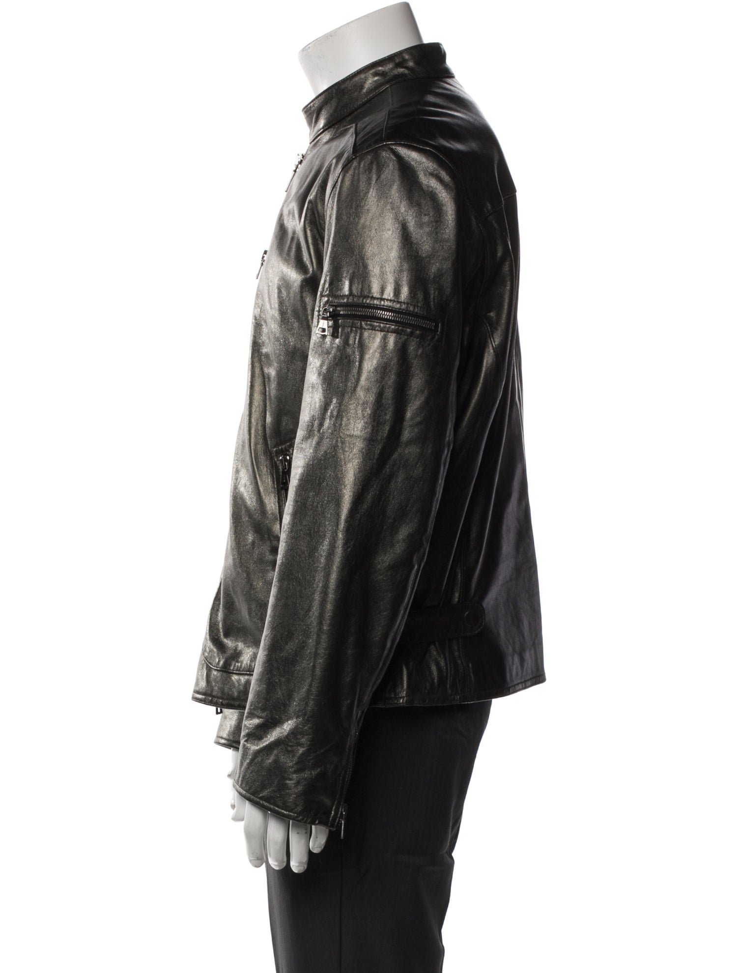 John Varvatos Lambskin Moto Jacket