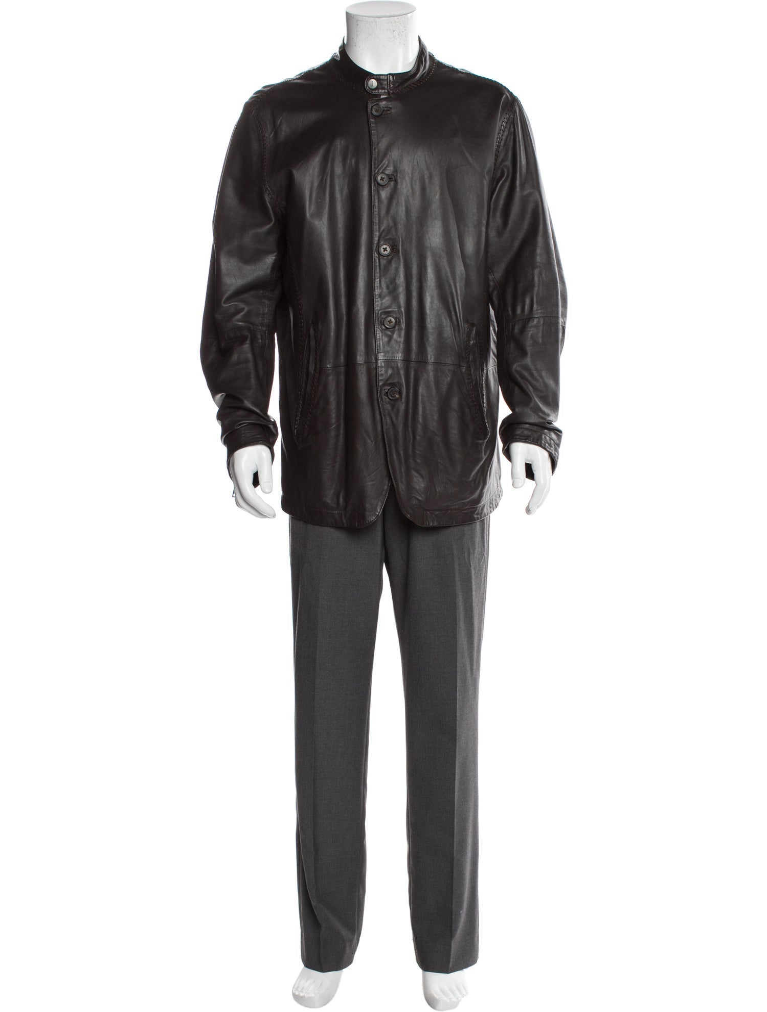 John Varvatos Lambskin Overcoat