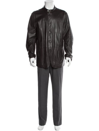 John Varvatos Lambskin Overcoat