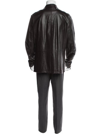 John Varvatos Lambskin Overcoat