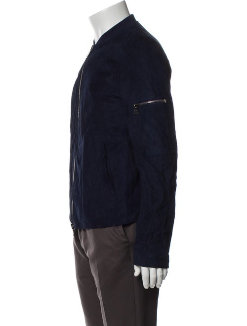 John Varvatos Leather Bomber Jacket