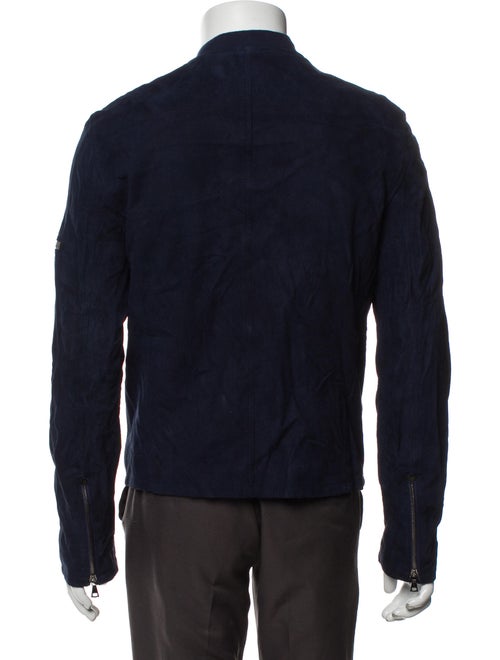 John Varvatos Leather Bomber Jacket