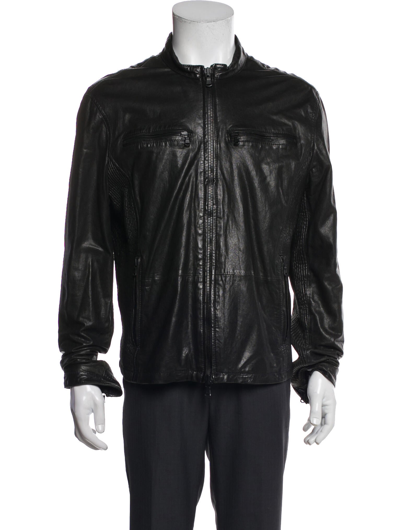 John Varvatos Lambskin Moto Jacket
