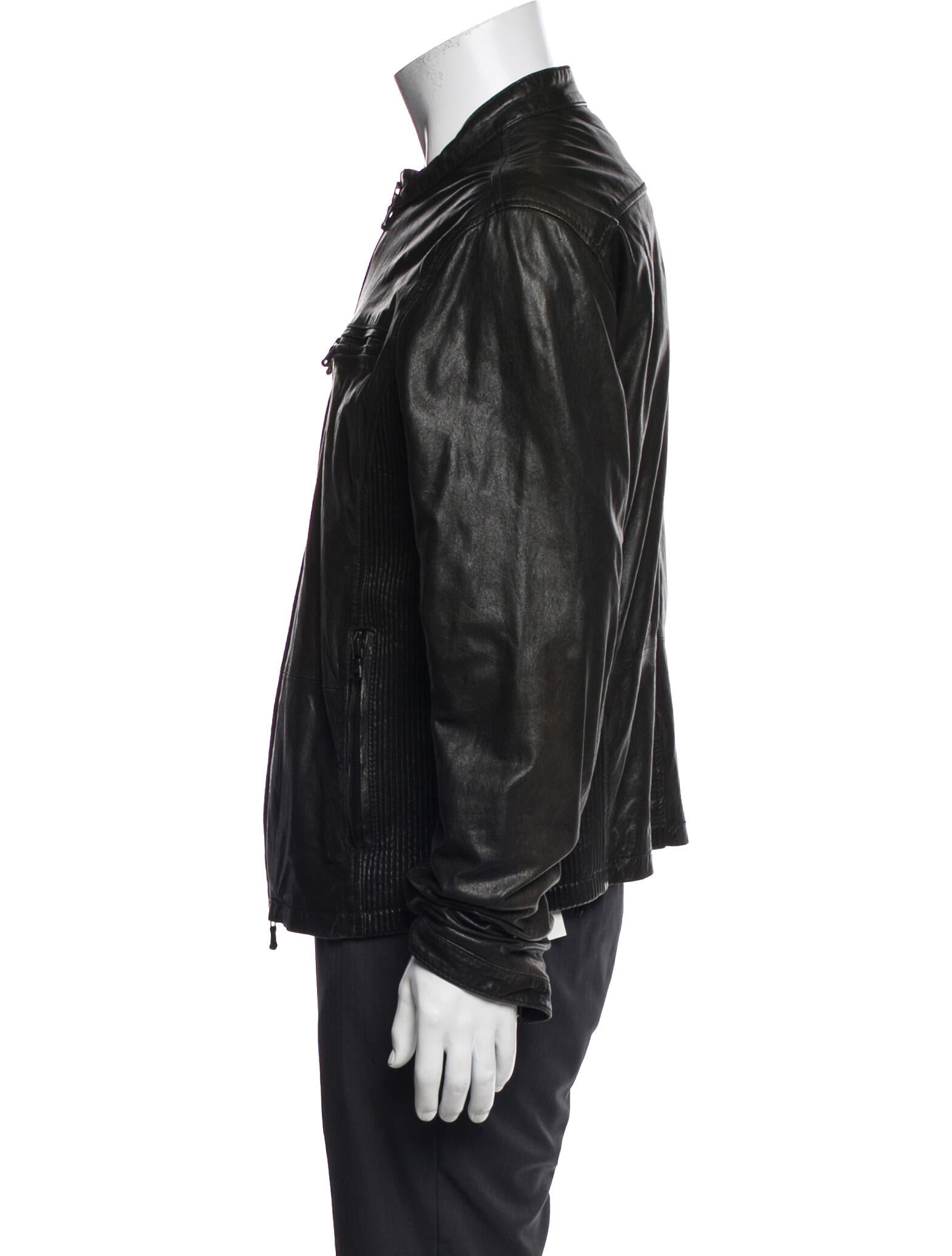 John Varvatos Lambskin Moto Jacket