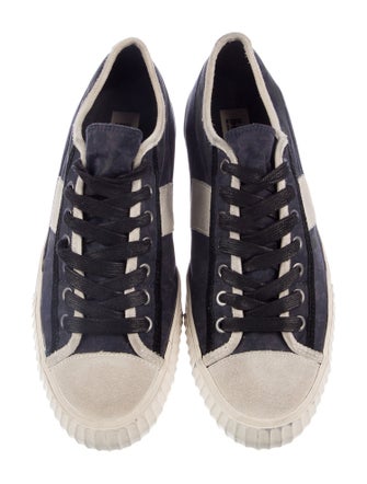 John Varvatos Suede Colorblock Pattern Sneakers