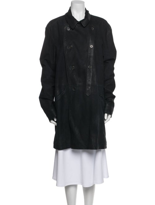 John Varvatos Goat Leather Denim Jacket