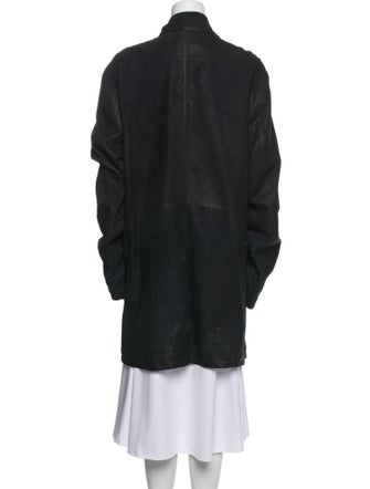 John Varvatos Goat Leather Denim Jacket