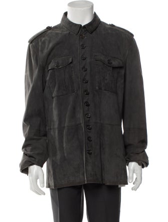 John Varvatos Goat Leather Utility Jacket
