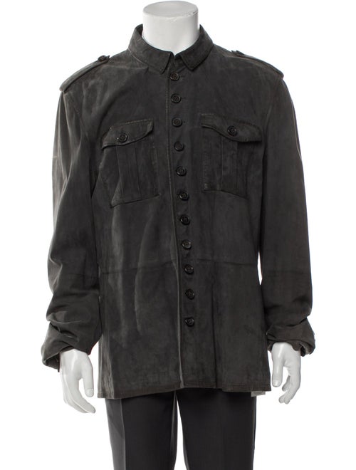 John Varvatos Goat Leather Utility Jacket