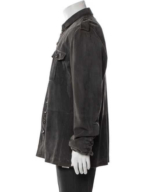 John Varvatos Goat Leather Utility Jacket