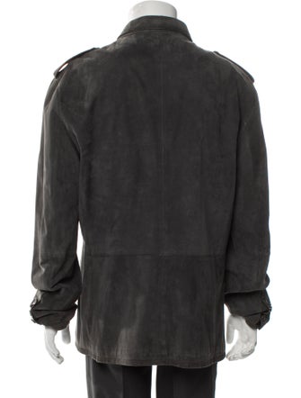 John Varvatos Goat Leather Utility Jacket
