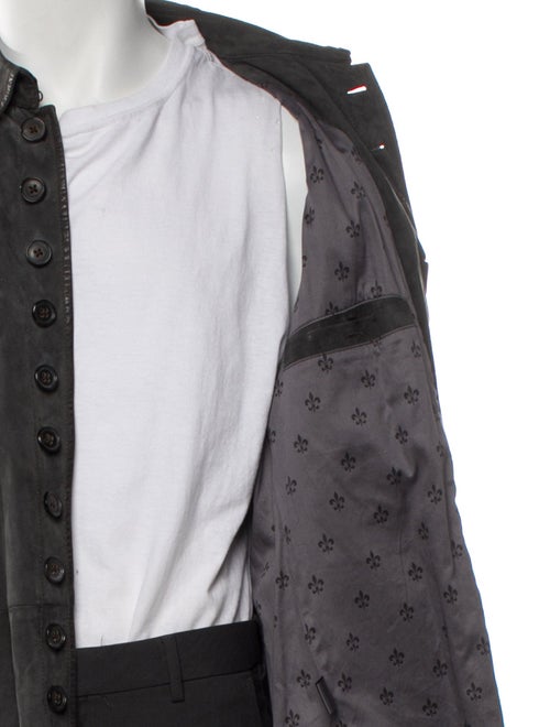 John Varvatos Goat Leather Utility Jacket