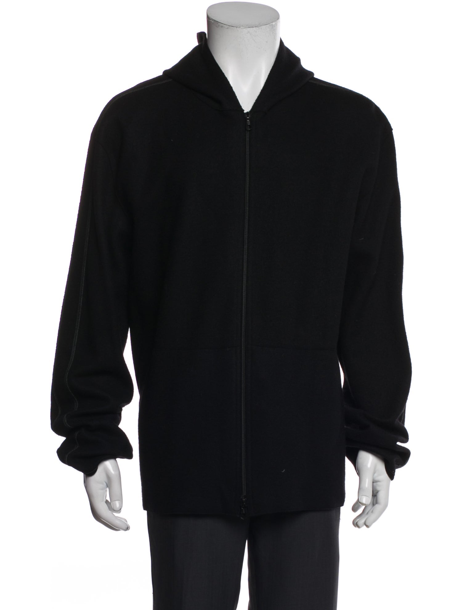 John Varvatos Merino Wool V-Neck Hoodie
