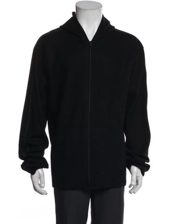 John Varvatos Merino Wool V-Neck Hoodie