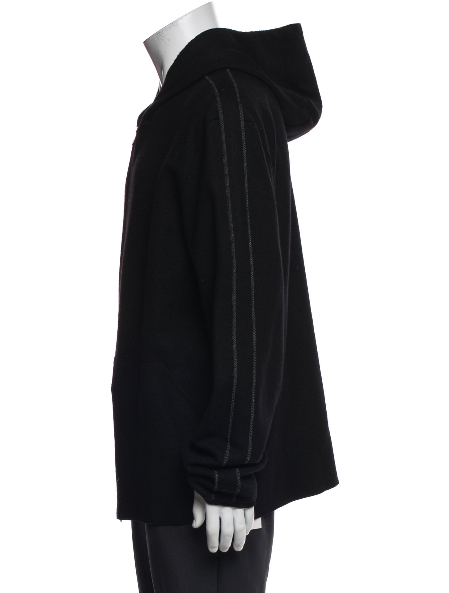 John Varvatos Merino Wool V-Neck Hoodie