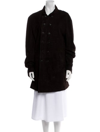 John Varvatos Goat Leather Denim Jacket