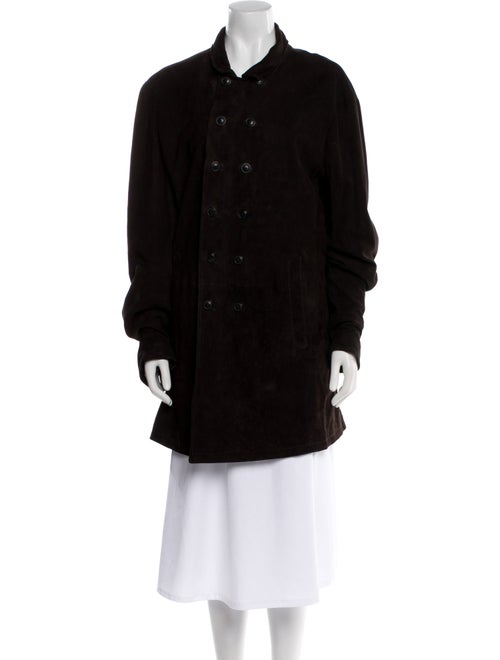 John Varvatos Goat Leather Denim Jacket