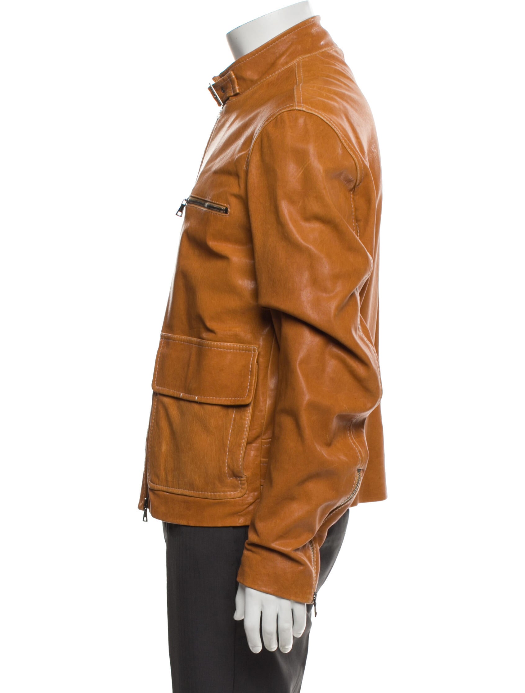 John Varvatos Lambskin Utility Jacket